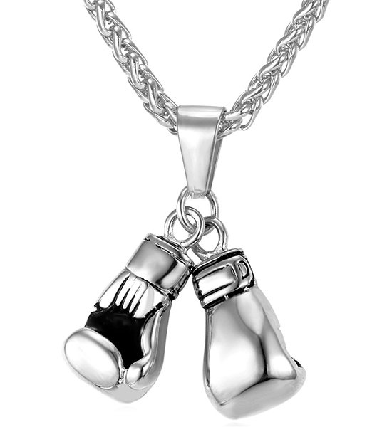 U7-Brand-Men-Necklace-Pendant-Gold-Color-Stainless-Steel-Chain-Pair-Boxing-Glove-Charm-Fashion-Sport_Stainless Steel